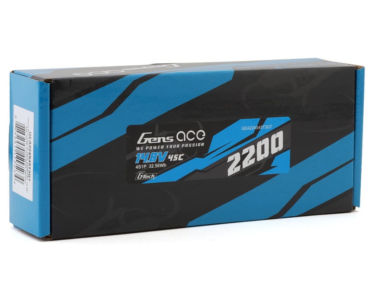 Gens Ace G - Tech 4S 2200mAh 45C 14.8V Soft Pack Lipo Battery (1TO3) - Hobbytech Toys