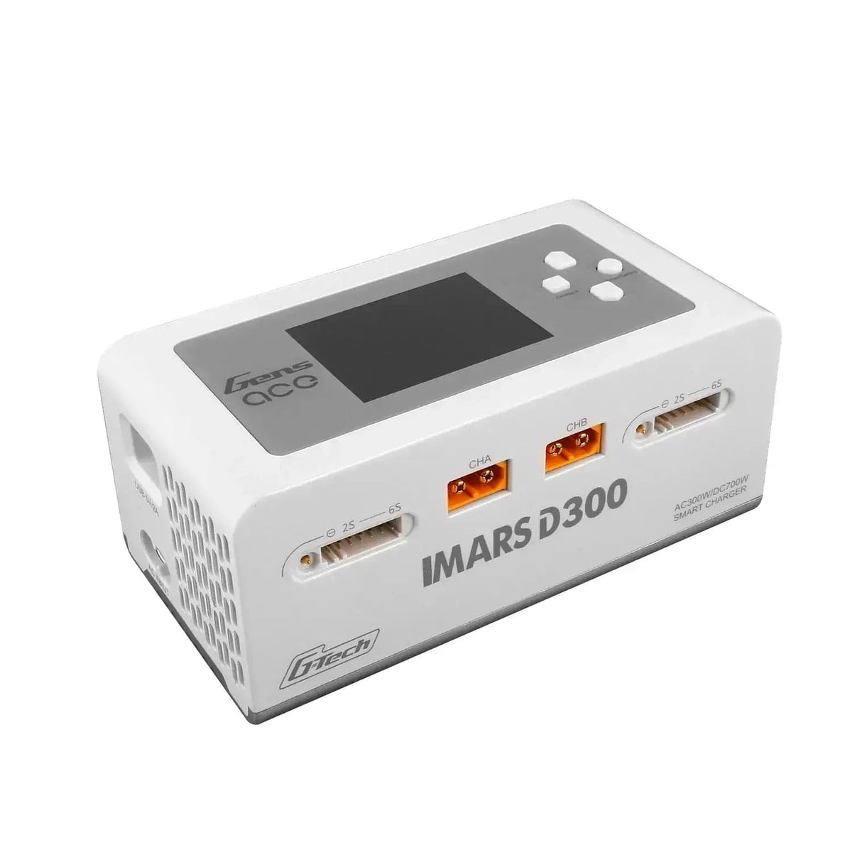 Gens Ace IMARS D300 G-Tech Channel AC/DC 300W/700W RC Battery Charger - White