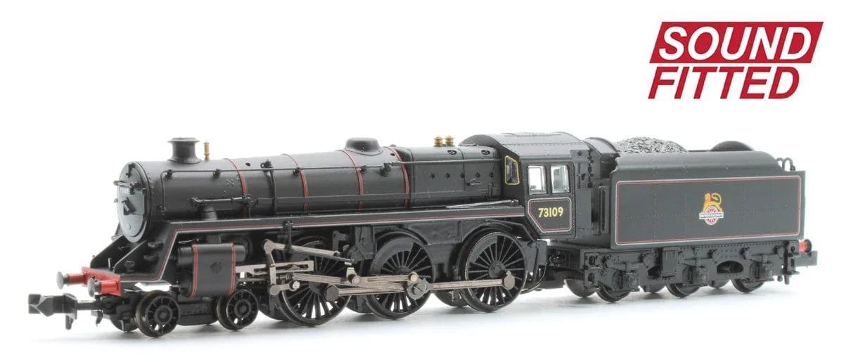 Graham Farish 372-727ASF N Scale BR Standard 5MT with BR1B Tender 73109 BR Lined Black - DCC/Sound - Hobbytech Toys