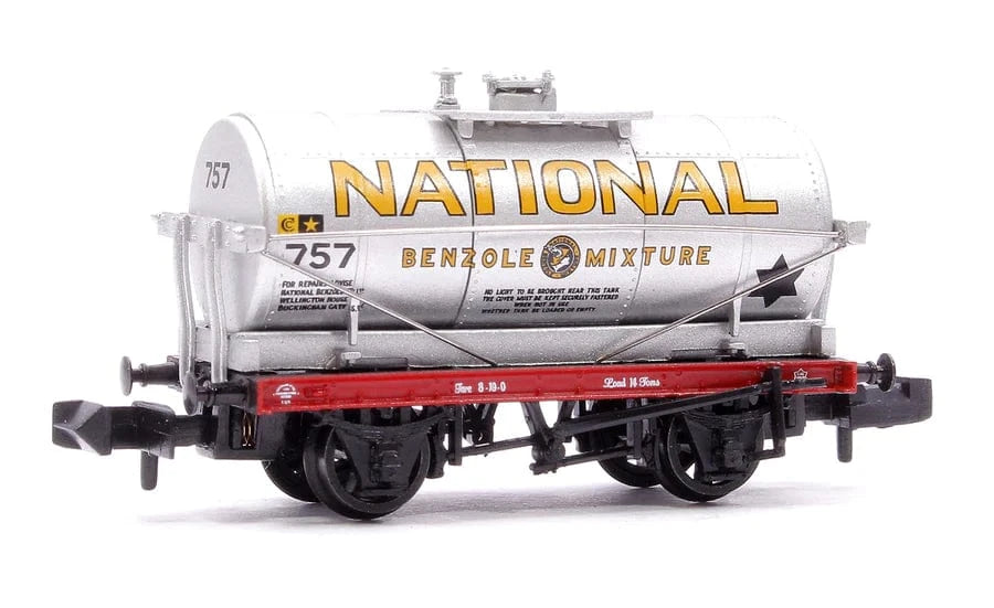 Graham Farish 373-650B N 14T Tank Wagon National Benzole Silver - Hobbytech Toys