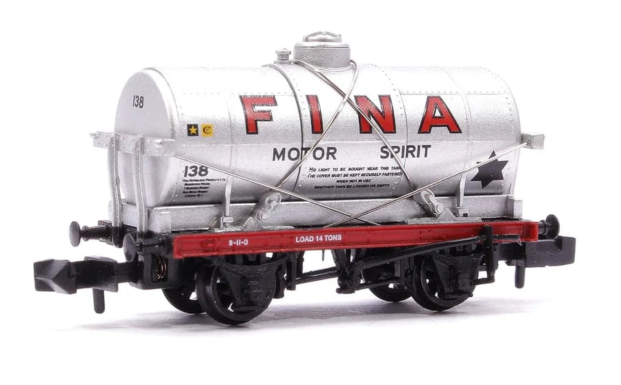 Graham Farish 373-658 N 14T Tank Wagon Fina Silver - Hobbytech Toys
