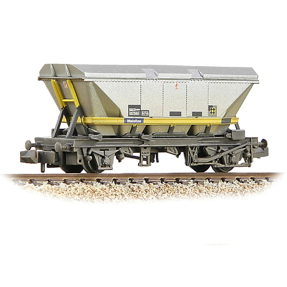 Graham Farish 373-951C N Scale BR HFA Hopper Mainline Freight (Ex-BR Railfreight Coal Sector) Weathered - Hobbytech Toys