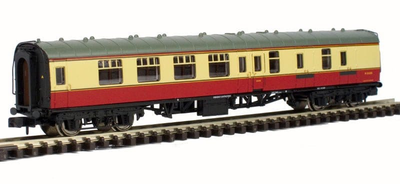 Graham Farish 374 - 185D N Scale BR Mk1 BSK Brake Second Corridor BR Crimson & Cream - Hobbytech Toys