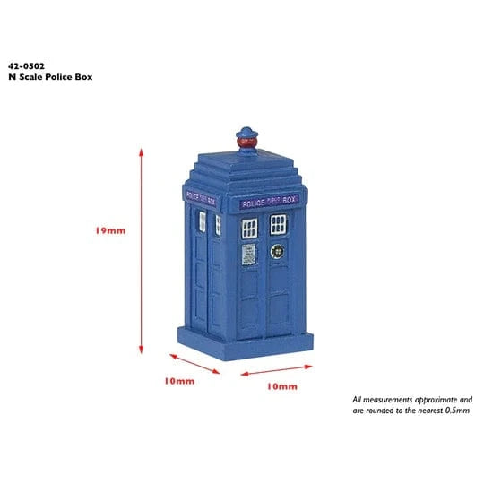 Graham Farish 42-0502 N Scenecraft Police Box - Hobbytech Toys
