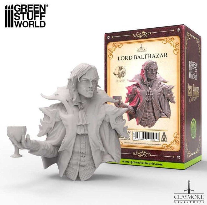 Green Stuff World 3D Printed - Claymore Miniatures - Lord Balthazar - Busto - Hobbytech Toys