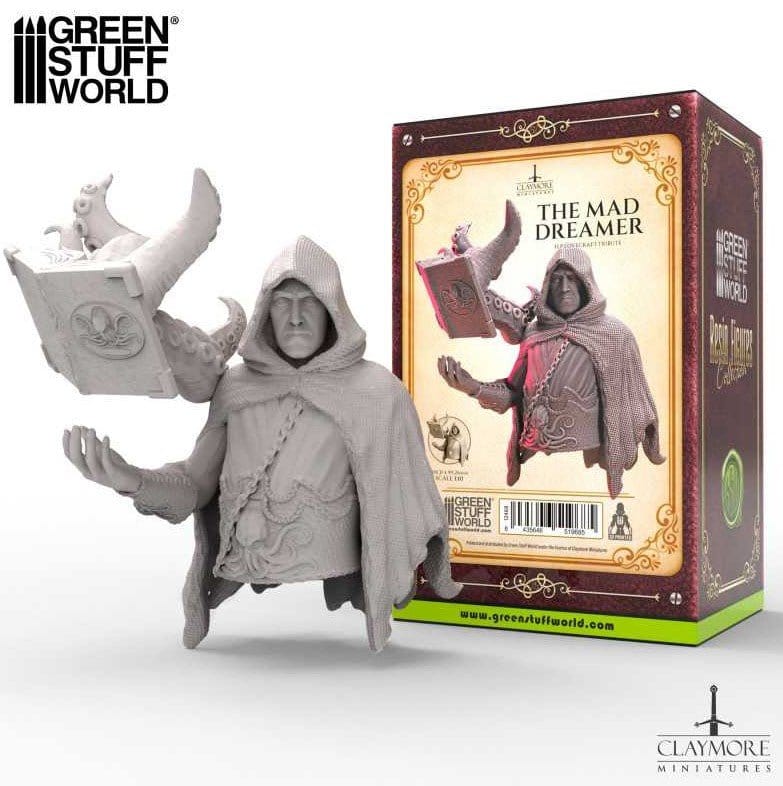 Green Stuff World 3D Printed - The Mad Dreamer - Bust - Hobbytech Toys