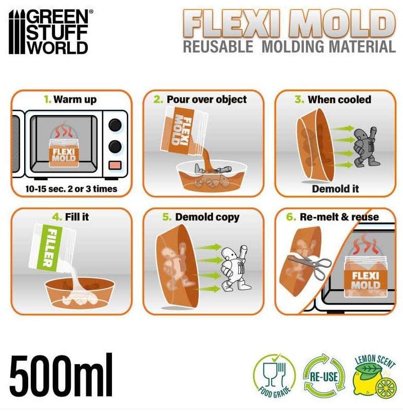 Green Stuff World 5434 Fleximold Soft - Reusable Molding Material 500ml - Hobbytech Toys