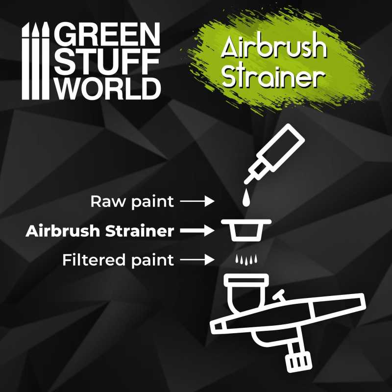 Green Stuff World Airbrush Cup Strainers (2pcs) - Hobbytech Toys