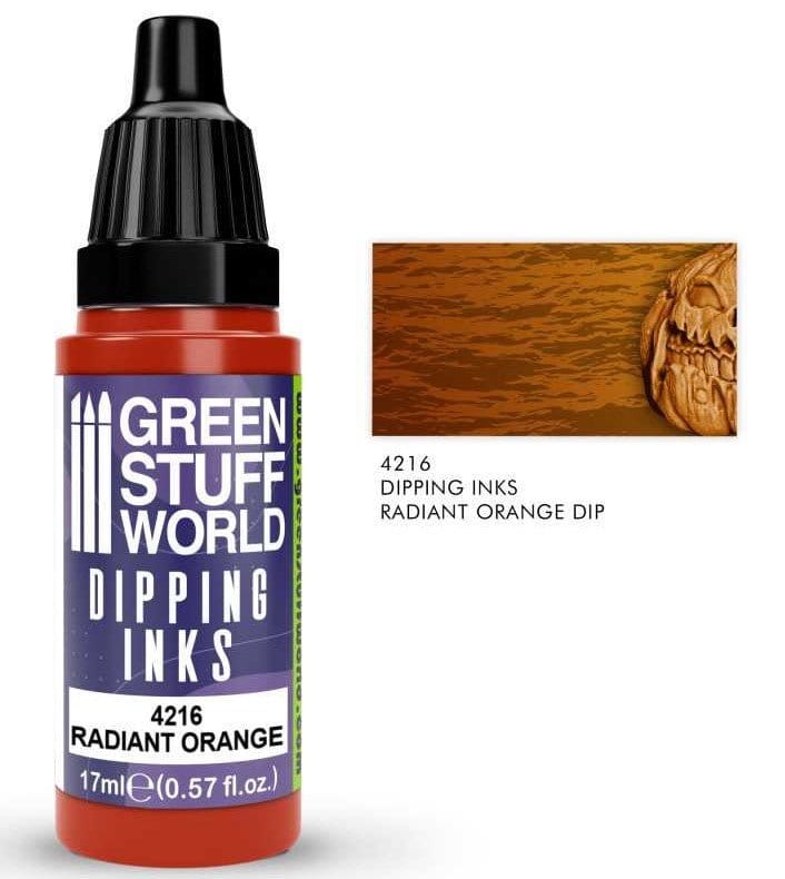 Green Stuff World Dipping ink 17 ml - RADIANT ORANGE DIP - Hobbytech Toys