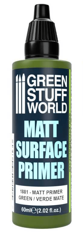 Green Stuff World MATT SURFACE PRIMER GREEN 60 ml - Hobbytech Toys
