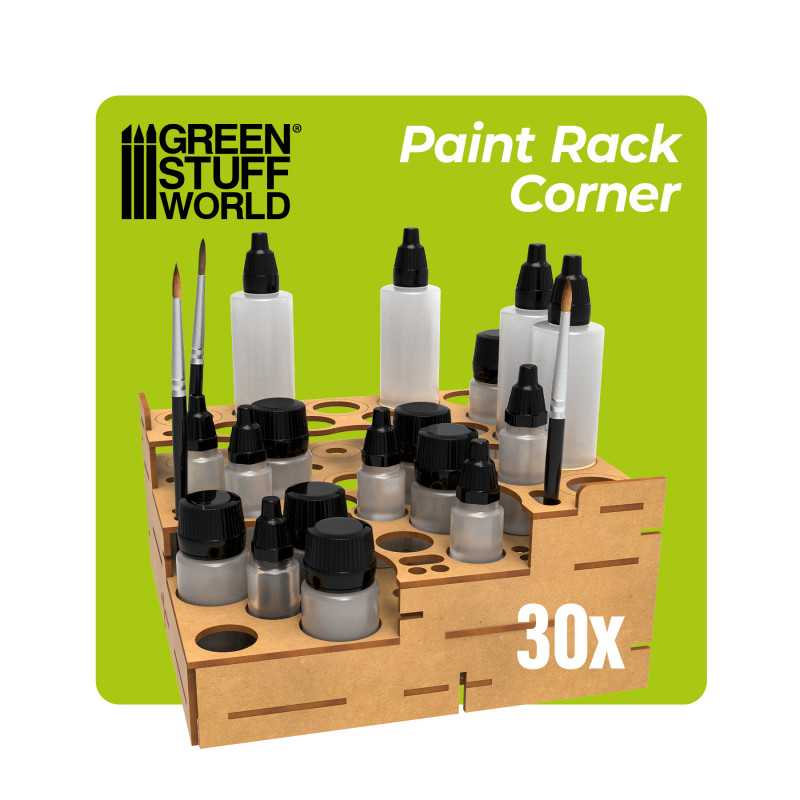 Green Stuff World Modular Paint Rack - STRAIGHT CORNER - Hobbytech Toys