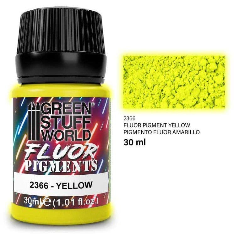 Green Stuff World Paint Pot - FLUOR YELLOW pigments 30ml - Hobbytech Toys