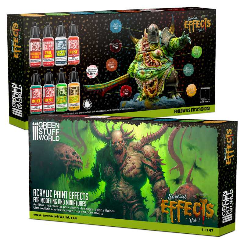 Green Stuff World Paint Set - Special Effects Vol.1 - Hobbytech Toys