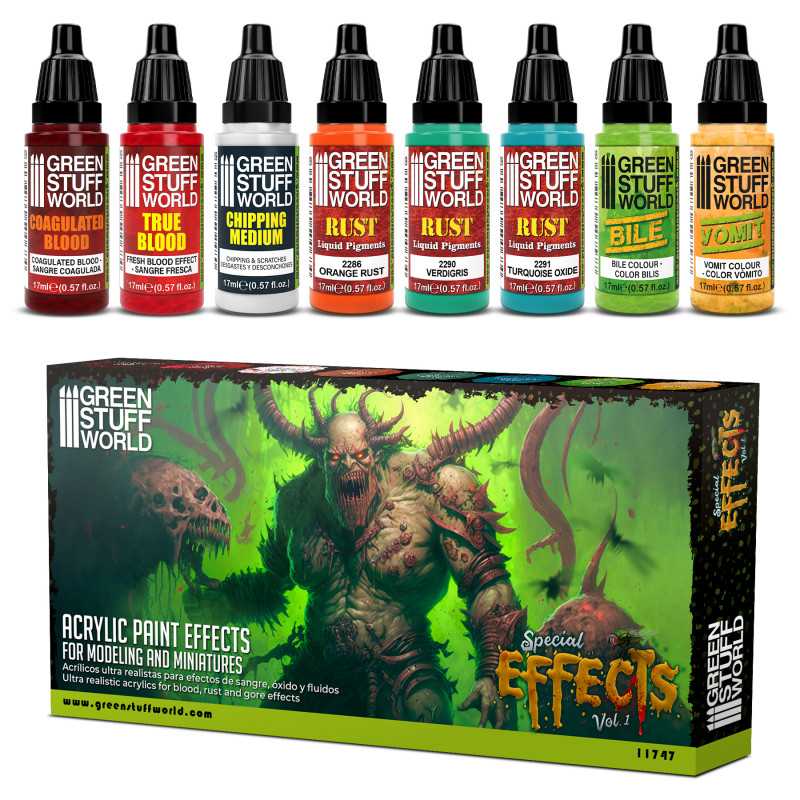 Green Stuff World Paint Set - Special Effects Vol.1 - Hobbytech Toys