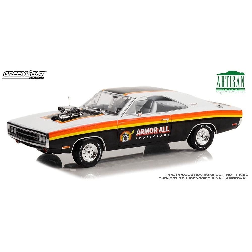 Greenlight 1/18 Armor All 1970 Dodge Charger w/Blown Engine** - Hobbytech Toys