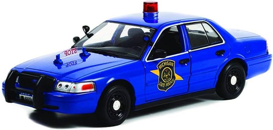 Greenlight 1/24 Hot Pursuit 2008 Ford Crown Victoria Police Interceptor Michigan State Police - Hobbytech Toys