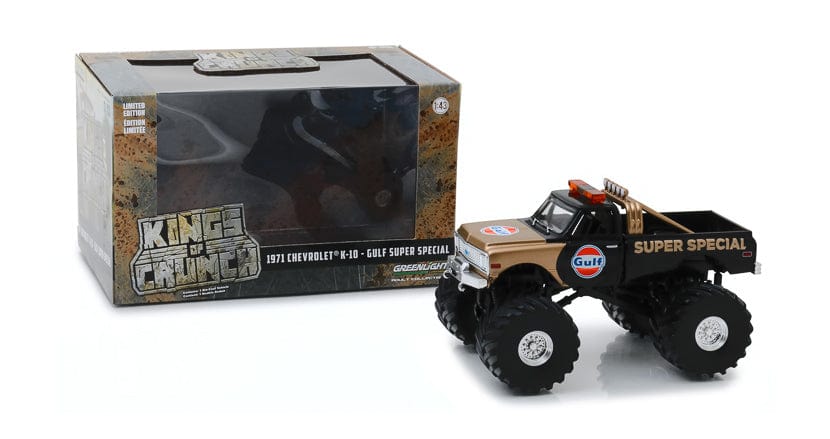 Greenlight 1/43 Gulf Oil Super Special 1971 Chevrolet K-10 Kings of Crunch - Hobbytech Toys