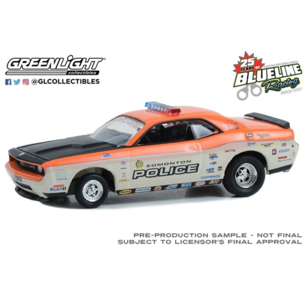 Greenlight 1/64 2008 Dodge Challenger R/T - Edmonton Police Diecast Model - Hobbytech Toys