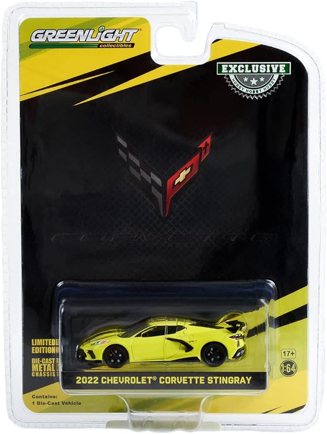 Greenlight 1/64 Accelerate Yellow 2022 Chev Corvette C8 Stingray