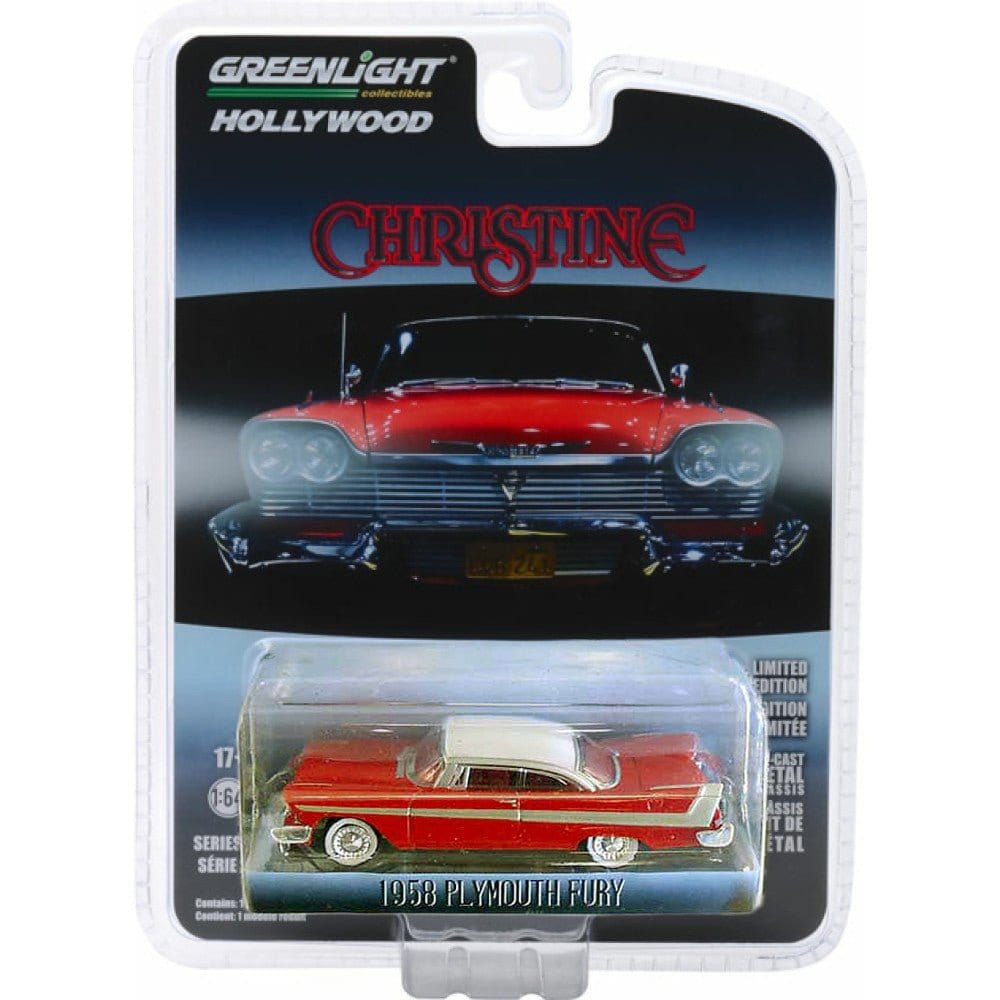 Greenlight 1/64 Christine 1958 Plymouth Fury Movie Car Diecast Model - Hobbytech Toys