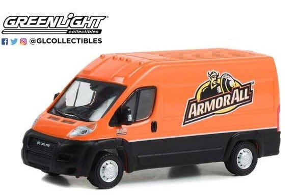 Greenlight 1/64 Route Runners Series 5 - 2020 Ram ProMaster 2500 Cargo High Roof - Armor All - Hobbytech Toys