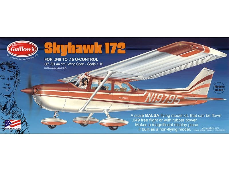 Guillows Cessna Skyhawk Balsa Plane Model Kit - Hobbytech Toys