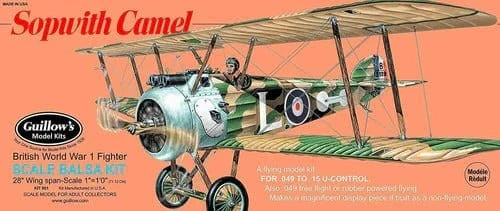 Guillows Sopwith Camel Balsa Plane Model Kit - Hobbytech Toys