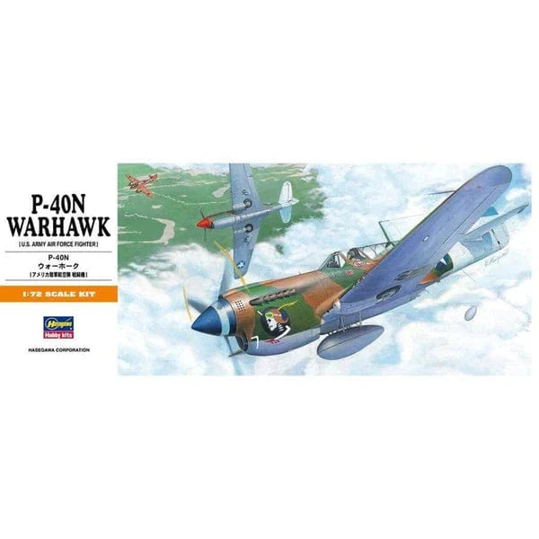 Hasegawa 1/72 P40N Warhawk Plastic Model Kit - Australian Decals