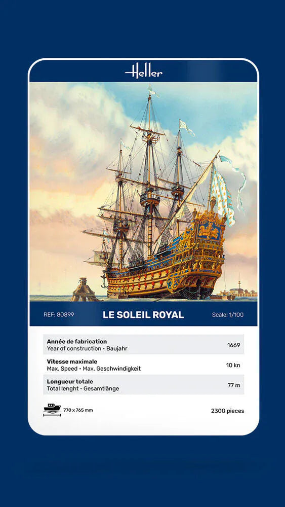 Heller 1/100 Soleil Royal Plastic Model Kit