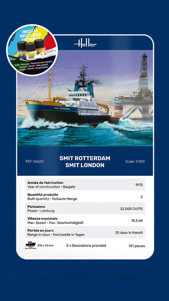 Heller 1/200 GIFT SET Smit Rotterdam Plastic Model Kit