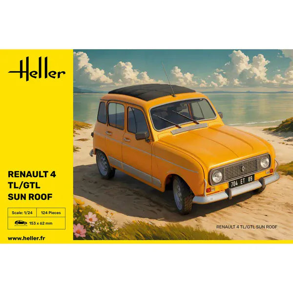 Heller 1/24 Renault 4 TL/GTL Sun Roof Plastic Model Kit
