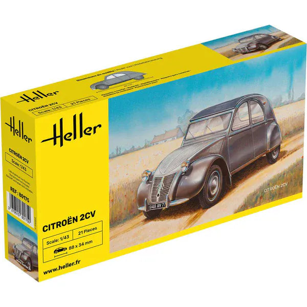 Heller 1/43 Citroen 2CV Plastic Model Kit
