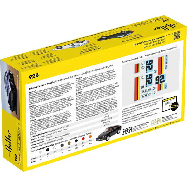 Heller 1/43 Porsche 928 Plastic Model Kit