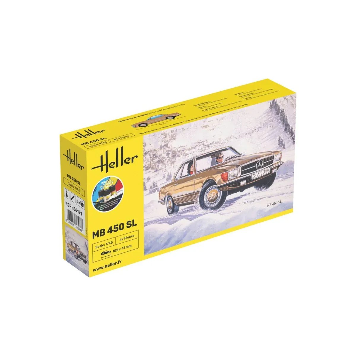 Heller HLL56171 Mercedes-Benz 450 SL 1/43 Starter Kit