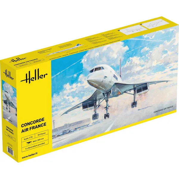 Heller 1/72 Concorde Air France Plastic Model Kit
