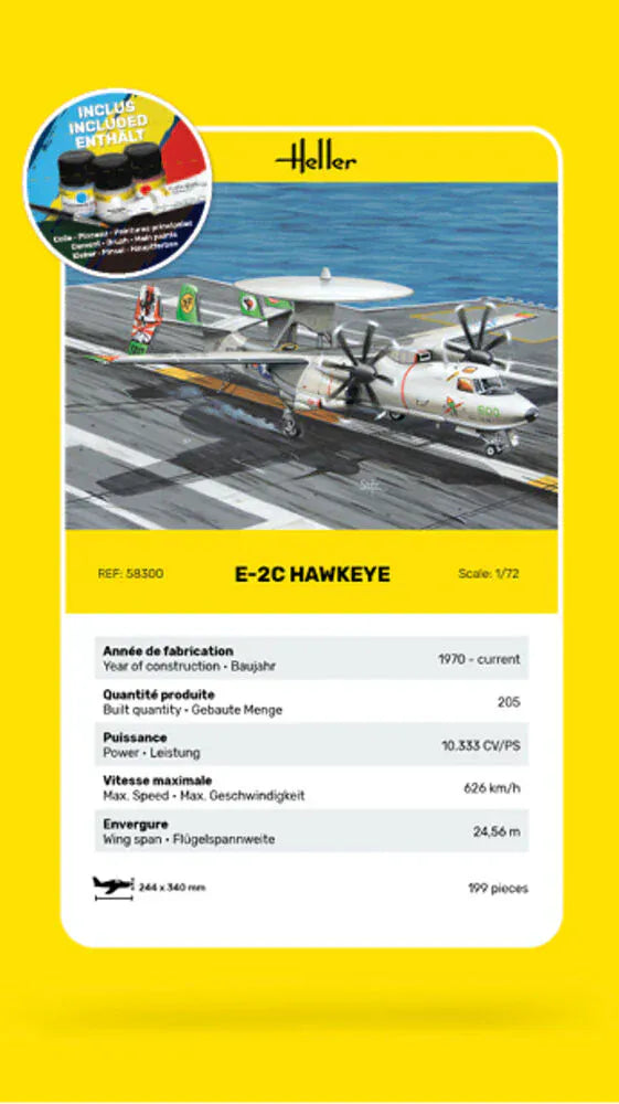 Heller 1/72 E-2C Hawkeye Plastic Model Kit