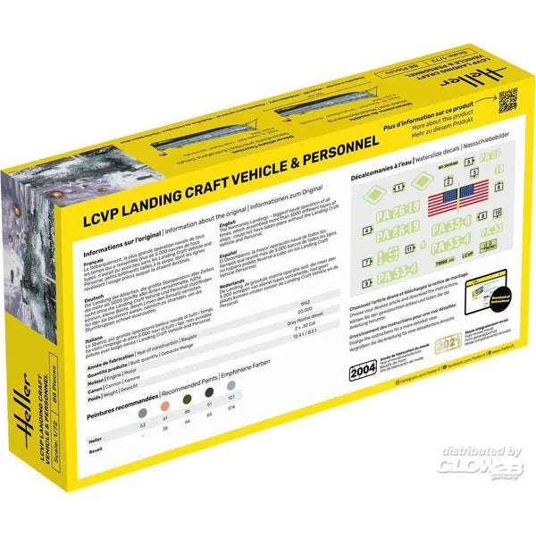 Heller 1/72 LCVP Normandy Landing Craft & Personnel Plastic Model Kit