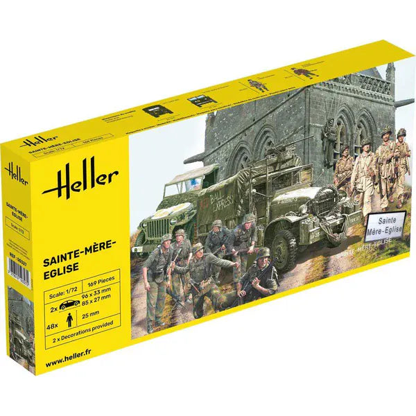Heller 1/72 Sainte-Mere-Eglise Scene Plastic Model Kit