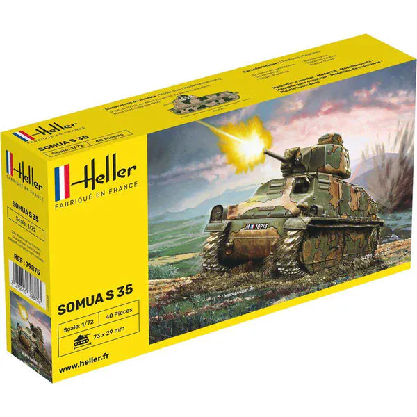 Heller 1/72 Somua S-35 Tank Plastic Model Kit