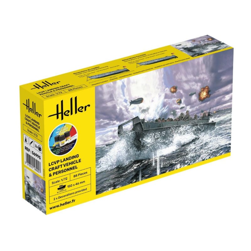 Heller HLL56995 LCVP Landing Craft 1/72 Starter Kit