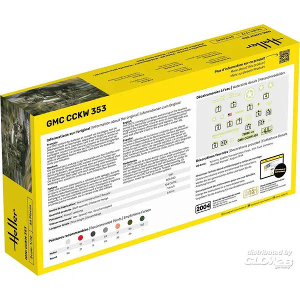 Heller 1/72 US GMC CCKW 353 Truck Plastic Model Kit
