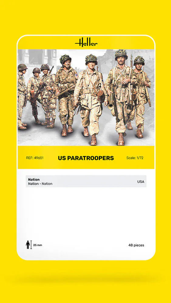Heller 1/72 US Paratroopers Plastic Model Kit