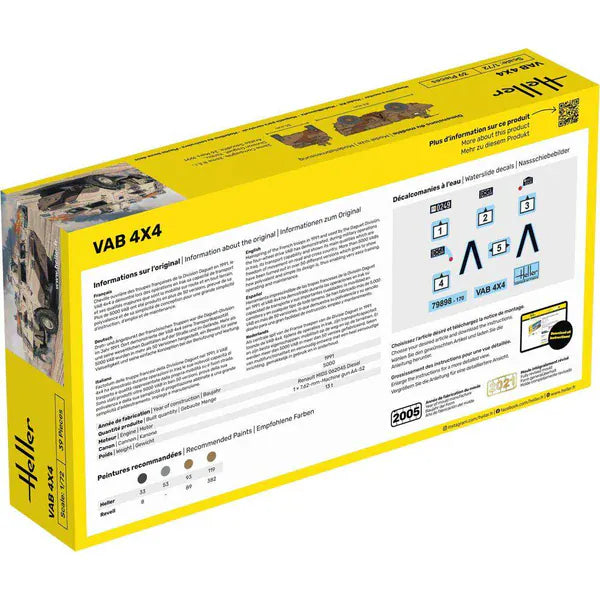 Heller 1/72 VAB 4x4 Plastic Model Kit