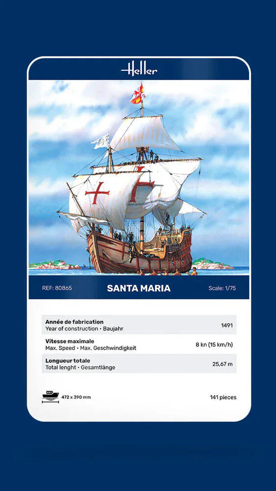 Heller 1/75 Santa Maria Plastic Model Kit