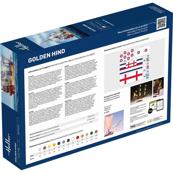 Heller 1/96 Golden Hind Plastic Model Kit