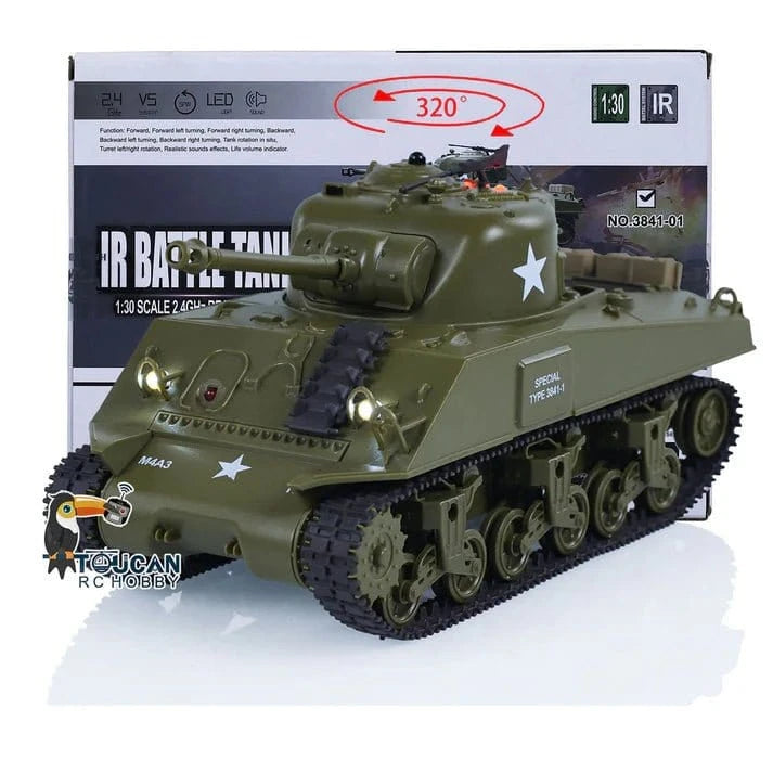 Heng Long 1/30 US Sherman M4A3 RC Battle Tank RTR - Hobbytech Toys