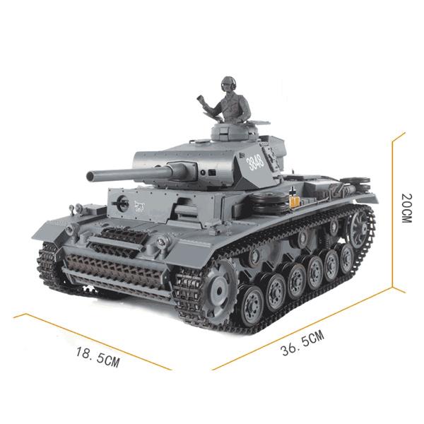 Henglong 1/16 German Panzer III Type 1 Tank RTR 7.0 Version - Hobbytech Toys