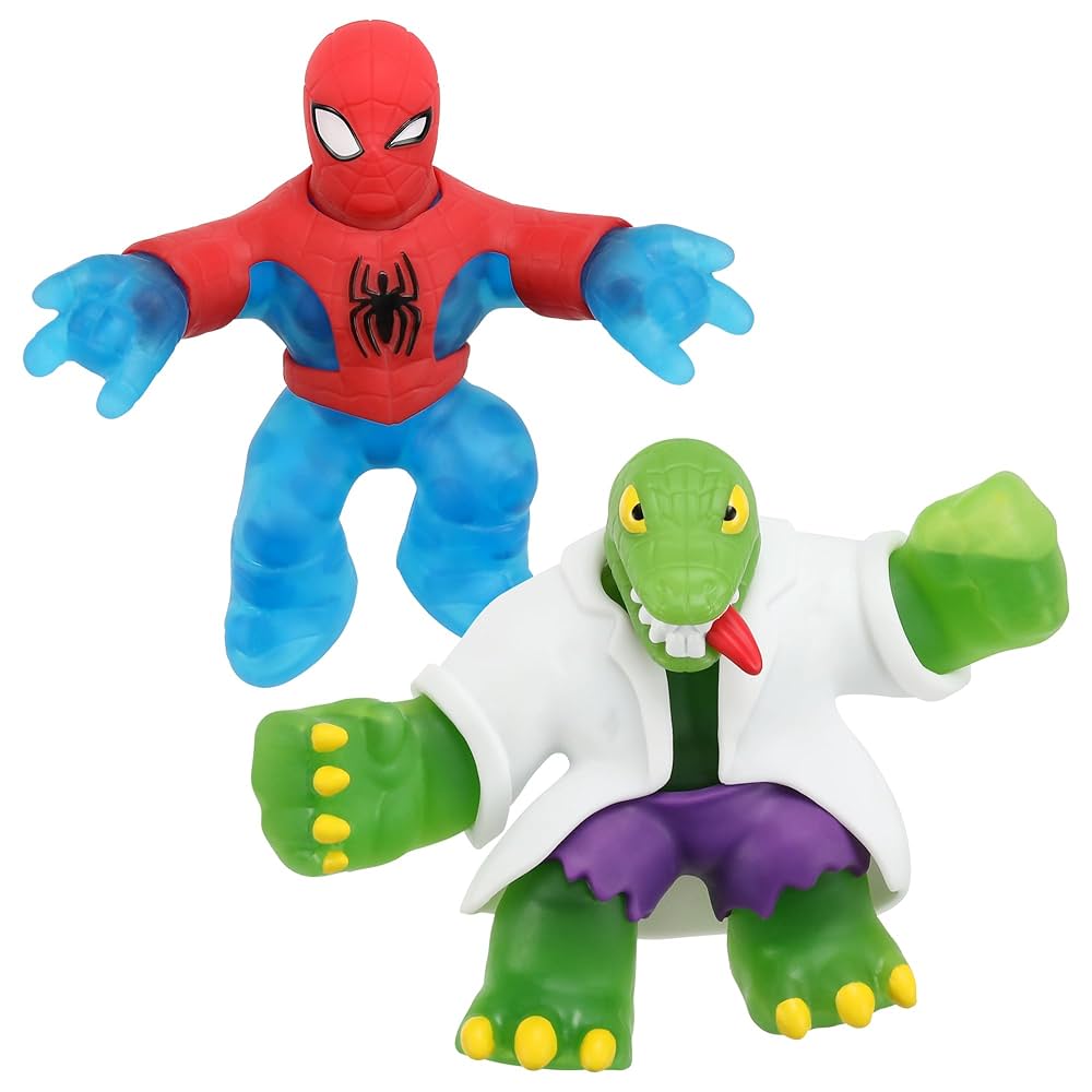 Heroes of Goo Jit Zu Marvel Goo Shifters Spider - Man VS Goo Shifter Lizard - Hobbytech Toys