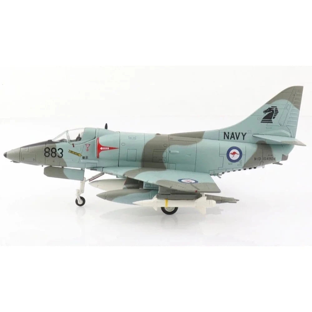 Hobby Master HA1430 1/72 Douglas A - 4G Skyhawk 883/N - 13 154904 VF - 805 HMAS Melbourne 1980 Diecast Model - Hobbytech Toys