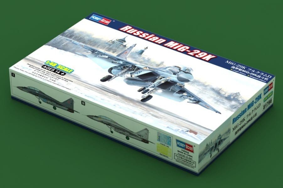 HobbyBoss 81786 1/48 Russian MiG - 29K Plastic Model Kit - Hobbytech Toys